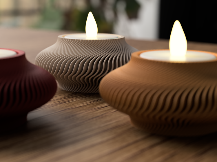 Afbeeldingen van Lunar  Theelichthouder – Gold