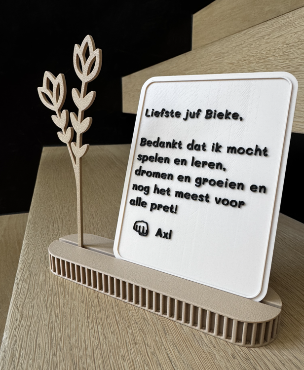 Afbeeldingen van Foto- & Kaarthouder met bloem – Perfect Cadeau