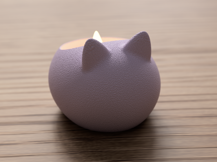 Afbeeldingen van Kat Theelichthouder – 3D-geprint sfeerlichtje in katten vorm