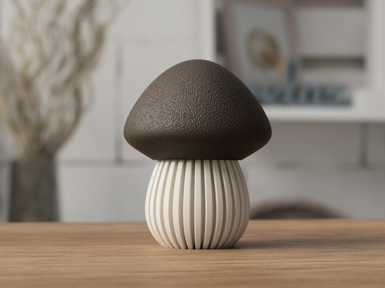 Afbeeldingen van 3D-geprinte Paddenstoel – Sfeervolle Decoratie - Medium