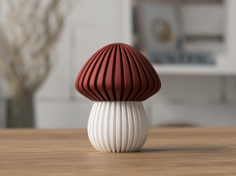 Afbeeldingen van 3D-geprinte Paddenstoel – Sfeervolle Decoratie - KLEIN