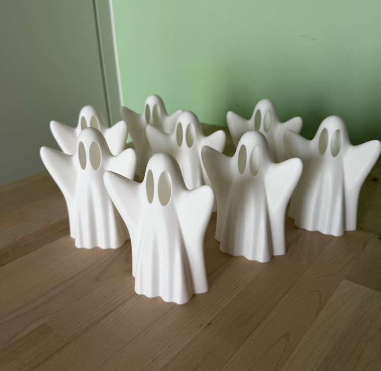 Afbeeldingen van 3D-Geprint Spookje - herfst- en Halloween decoratie.