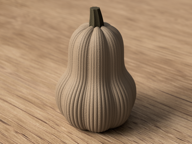 Afbeeldingen van Moderne butternut pompoen decoratie – minimalistische herfstdecoratie - GROOT