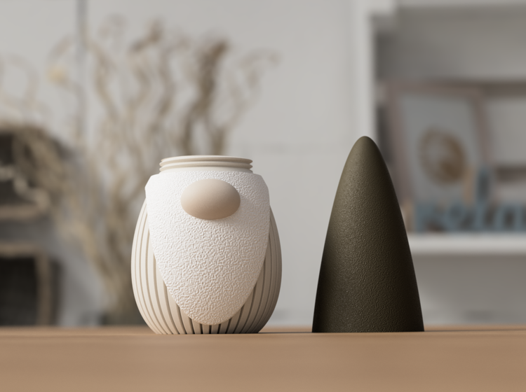 Afbeeldingen van Schattige Gnome-GROOT- Caramel muts