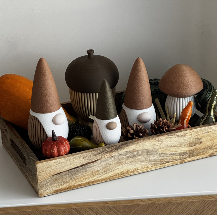 Afbeeldingen van Schattige Gnome-GROOT- Caramel muts