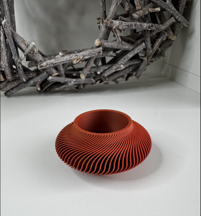 Afbeeldingen van Lunar  Theelichthouder – Terracotta