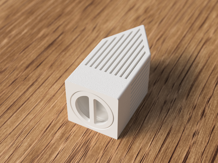 Afbeeldingen van Japandi Tealight Houses – 3D Geprint Set van 2 – Moderne Kerstdecoratie