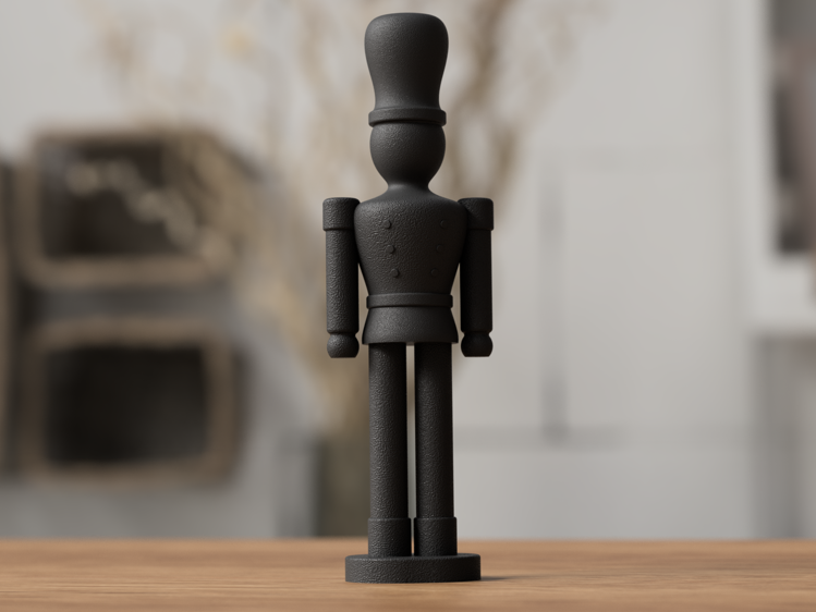 Afbeeldingen van 3D-geprinte Nutcracker – moderne kerstklassieker - 21 cm