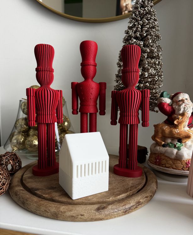 Afbeeldingen van 3D-geprinte Nutcracker – moderne kerstklassieker - 21 cm