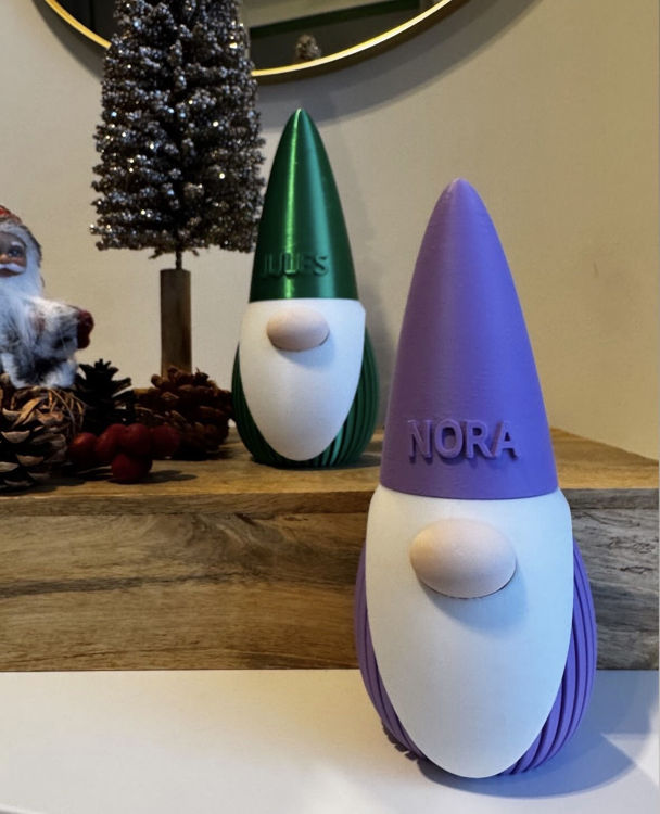 Afbeeldingen van 3D-geprint - Gnome - Origineel geven - Personaliseer met jouw naam! - 17 cm