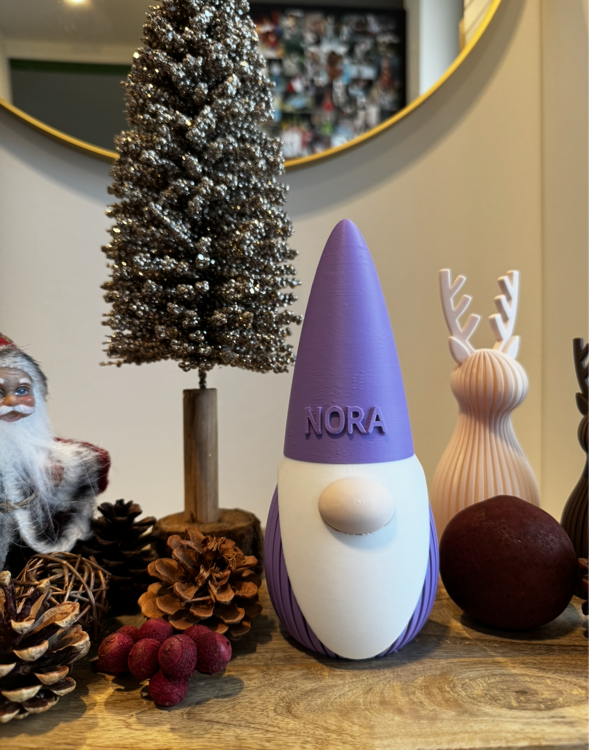 Afbeeldingen van 3D-geprint - Gnome - Origineel geven - Personaliseer met jouw naam! - 17 cm