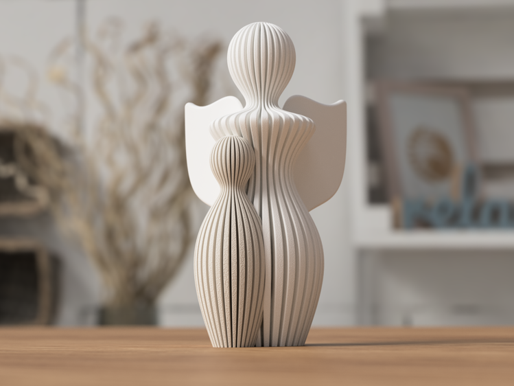 Afbeeldingen van Moderne beeld met kind – Stijlvol Beeld 15 cm | Duurzaam PLA, Biologisch Afbreekbaar, Lokaal Gemaakt in Mol - copy