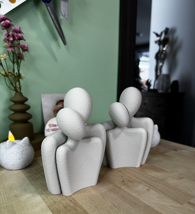 Afbeeldingen van Familie Beeld – 13,5 cm – Modern & Minimalistisch | Unieke Decoratie en Cadeau