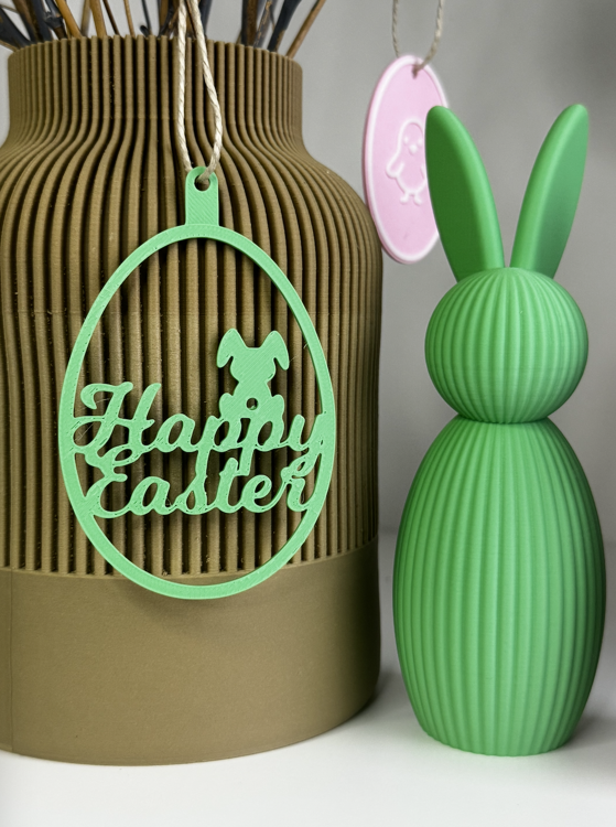 Afbeeldingen van 3D-geprinte Paashanger met Fijne Paasfiguren – Personaliseerbare Kleur