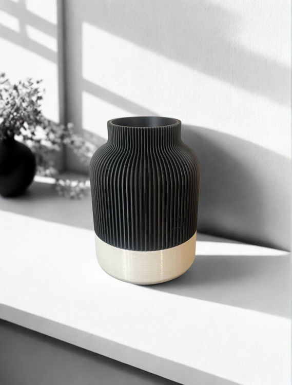 Afbeeldingen van Japandi Vaas – Waar Japans & Scandinavisch Design Samenkomen- GROOT in 2 kleuren -20cm