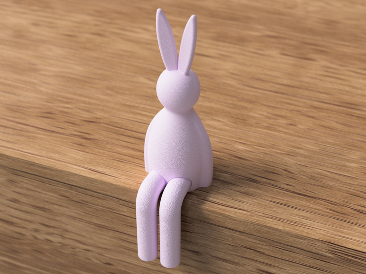 Afbeeldingen van Minimalistische Japandi Paashaas Decoratie – Zittend Konijn met draaibare benen - 30cm