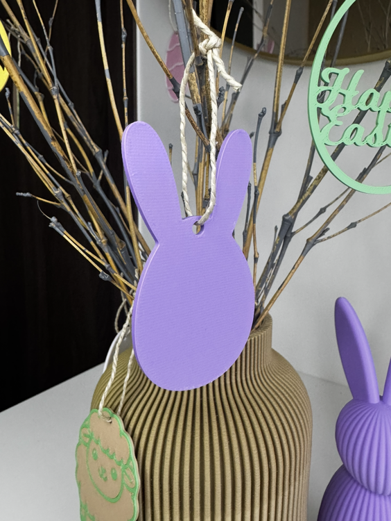 Afbeeldingen van 3D-geprinte decoratie – set paashangers - in vrolijke kleuren