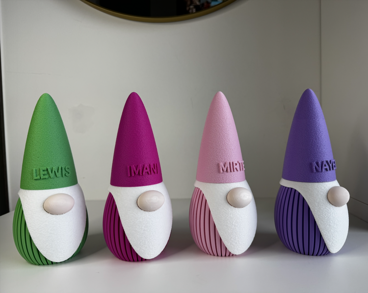 Afbeeldingen van 3D-geprint - Gnome - Origineel geven - Personaliseer met jouw naam! - 17 cm