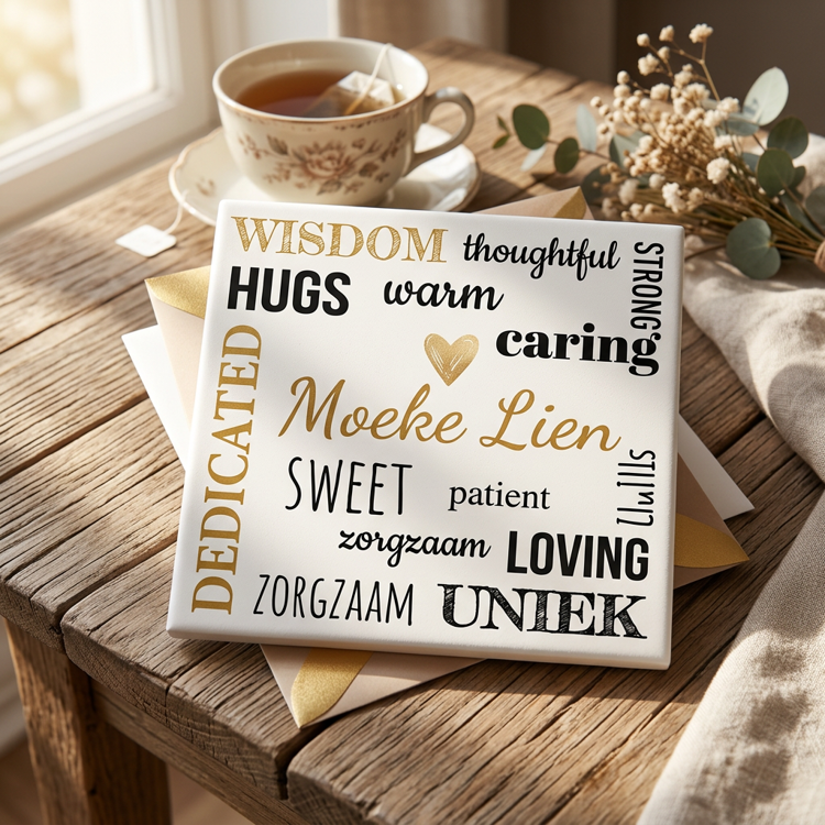 Afbeeldingen van Gepersonaliseerd Tegeltje met Eigen Afbeelding en Tekst | Uniek Cadeau voor Elke Gelegenheid