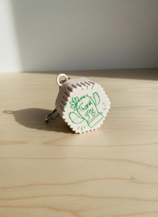 Afbeeldingen van Mini Opbergcontainer Sleutelhanger | Praktisch Doosje voor Onderweg | Cactus Thank You