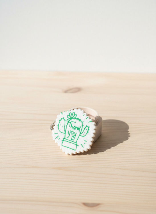Afbeeldingen van Mini Opbergcontainer Sleutelhanger | Praktisch Doosje voor Onderweg | Cactus Thank You