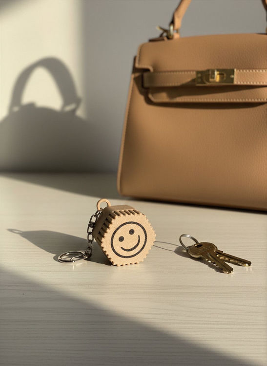 Afbeeldingen van Mini Opbergcontainer Sleutelhanger | Praktisch Doosje voor Onderweg | Smiley