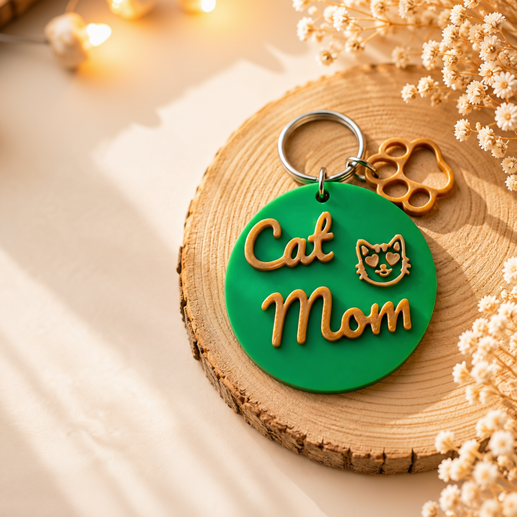 Afbeeldingen van Cozy Vibe Sleutelhanger - Cat Mom