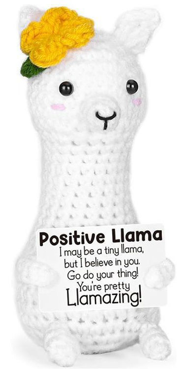Afbeeldingen van Knitted Positive Friends - LLama - 12cm