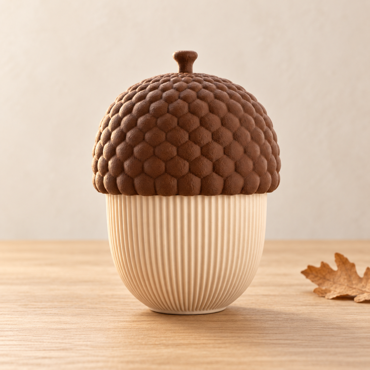 Afbeeldingen van Eikelvormige opbergdoos | Decoratieve eikelvormige doos 3D-geprint | Halloween