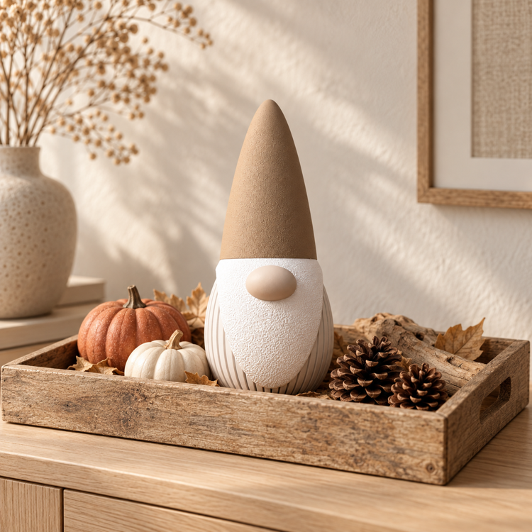 Afbeeldingen van Schattige Gnome-GROOT- Latte Brown