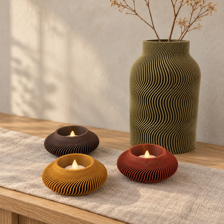 Afbeeldingen van Lunar  Theelichthouder – Dark Brown