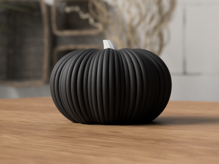 Afbeeldingen van Pompoenpot met deksel – herfstdecoratie - circa 128 mm