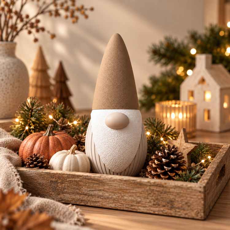 Afbeeldingen van Schattige Gnome-GROOT- Latte Brown