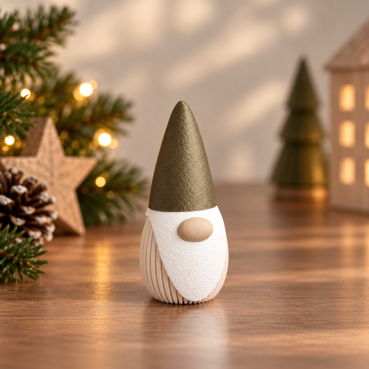 Afbeeldingen van Schattige Gnome-KLEIN- Bronze muts-13cm