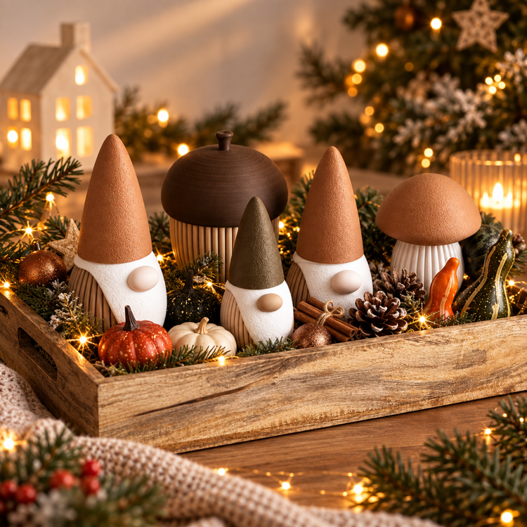 Afbeeldingen van Schattige Gnome-KLEIN- Bronze muts-13cm