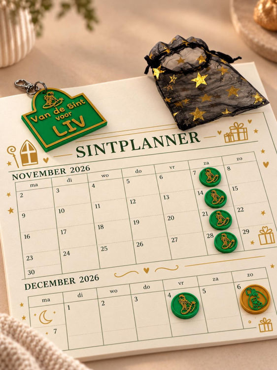 Afbeeldingen van Sint munten met gepersonaliseerde sleutelhanger